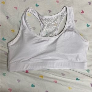 Zyia white bomber bra